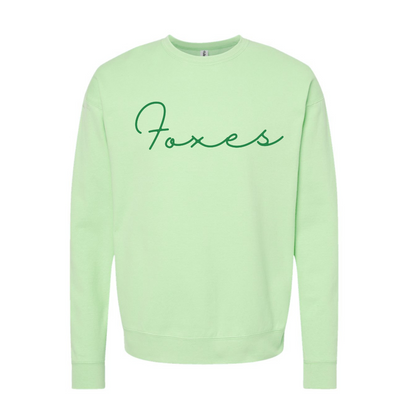 Foxes Color on Color Graphic Sweatshirt & Tee • Green-Harps & Oli-Shop Anchored Bliss Women's Boutique Clothing Store