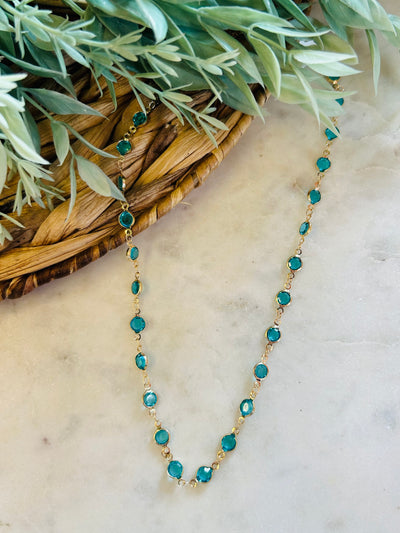 Something Beautiful Necklace • Blue-What's Hot-Shop Anchored Bliss Women's Boutique Clothing Store