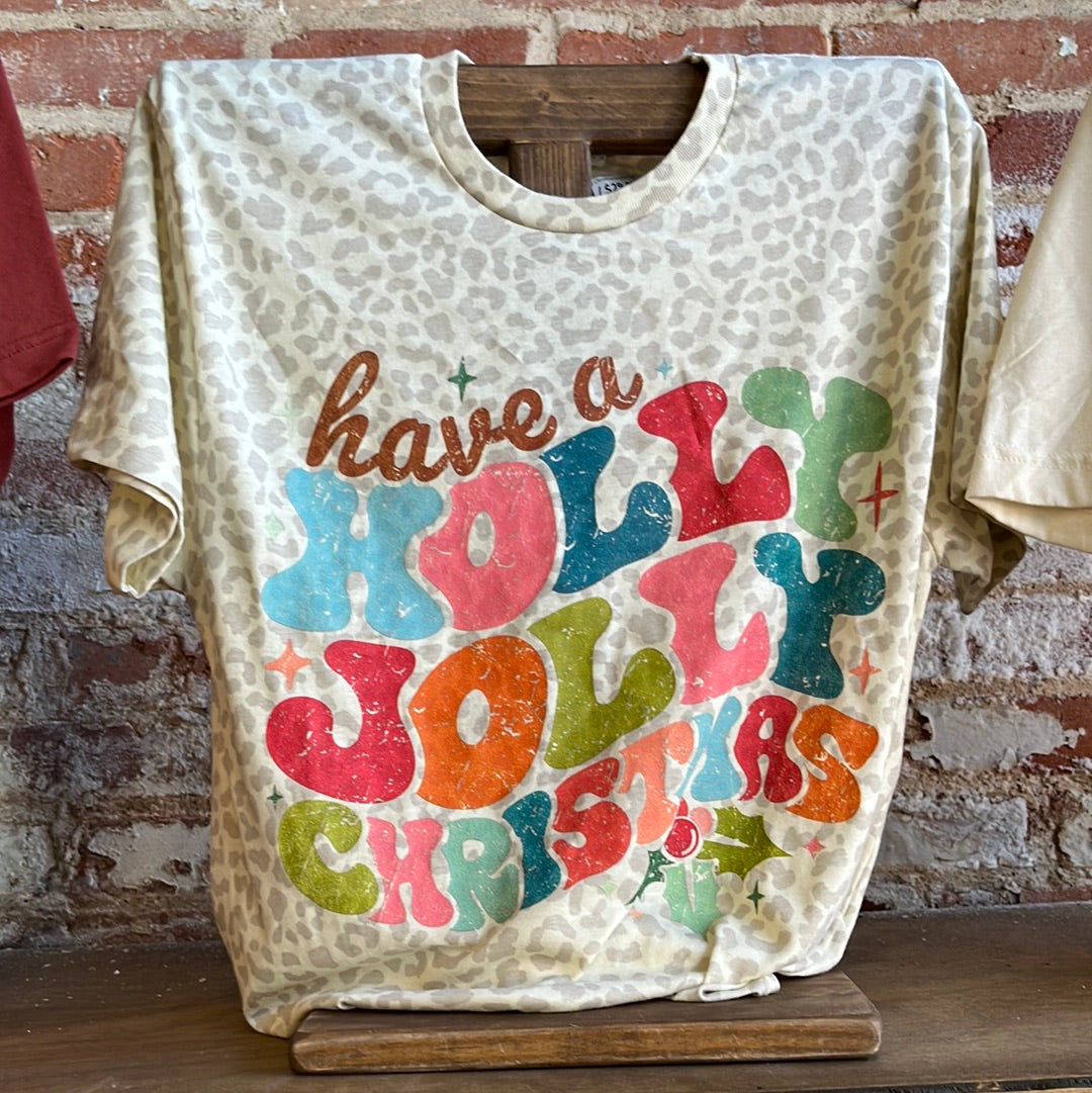 Have a Holly Jolly Christmas Graphic Tee-Harps & Oli-Shop Anchored Bliss Women's Boutique Clothing Store