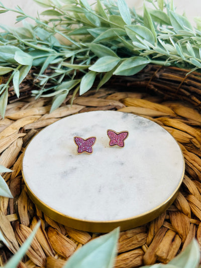 Mallorie Butterfly Stud Earrings-DMC-Shop Anchored Bliss Women's Boutique Clothing Store