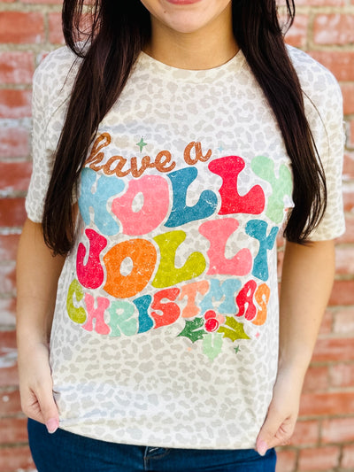Have a Holly Jolly Christmas Graphic Tee-Harps & Oli-Shop Anchored Bliss Women's Boutique Clothing Store