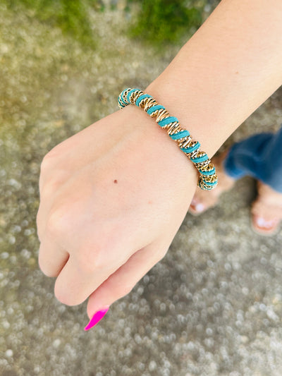 Stay Awhile Bracelet • Teal-What's Hot-Shop Anchored Bliss Women's Boutique Clothing Store