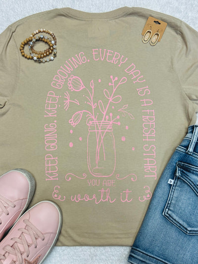 You are Worth it Graphic Tee-Harps & Oli-Shop Anchored Bliss Women's Boutique Clothing Store