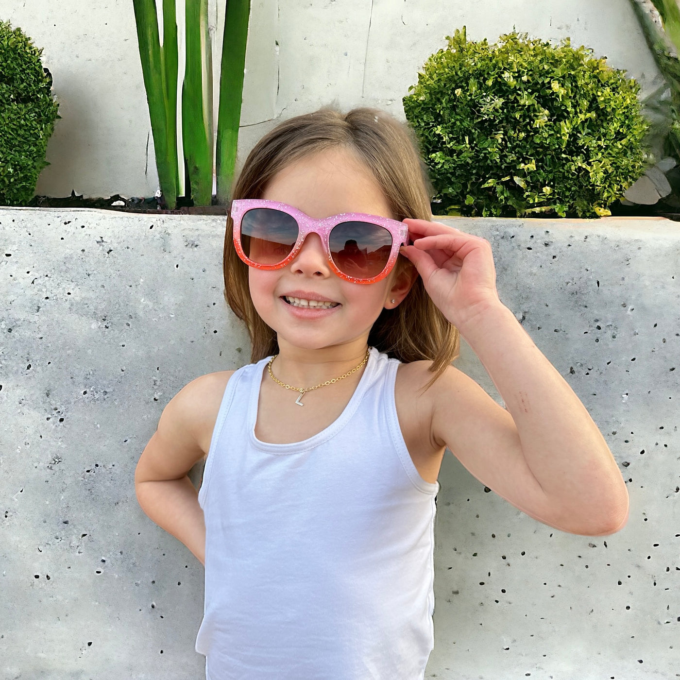 Fun In The Sun Little Girl Glitter Sunglasses-Brittany Carl-Shop Anchored Bliss Women's Boutique Clothing Store
