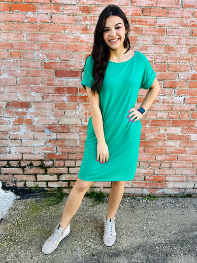 Let Me Adore You Dress • Kelly Green-Tracy Zelenuk-Shop Anchored Bliss Women's Boutique Clothing Store