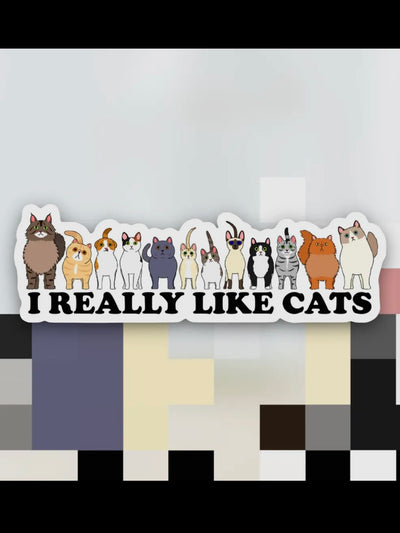 I Really Like Cats Sticker-Stacey Kluttz-Shop Anchored Bliss Women's Boutique Clothing Store