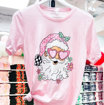Disco Santa Graphic Tee-Emerald Creek-Shop Anchored Bliss Women's Boutique Clothing Store