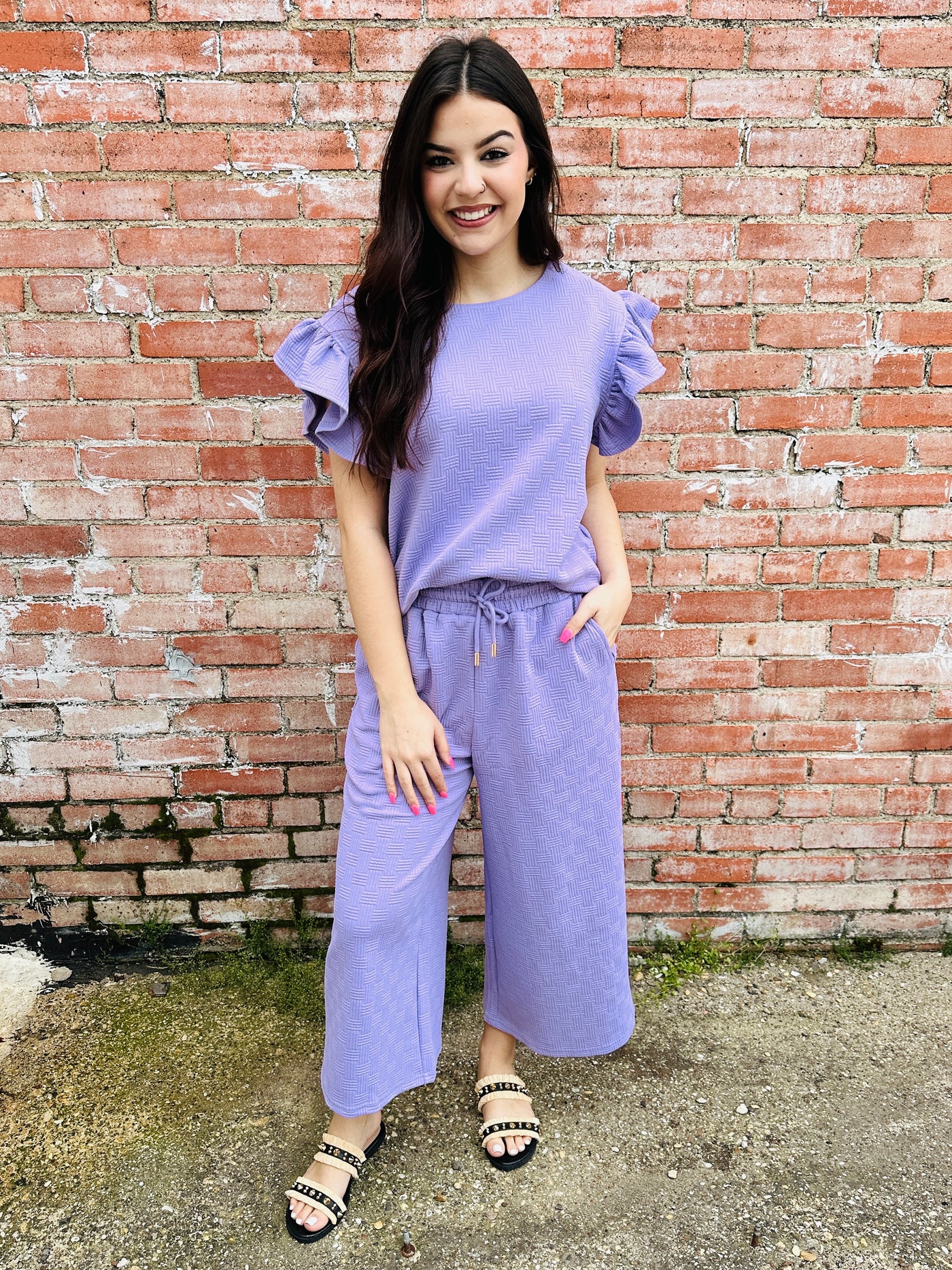 Make an Entrance Quilted Bottoms • Lavender-Umgee-Shop Anchored Bliss Women's Boutique Clothing Store