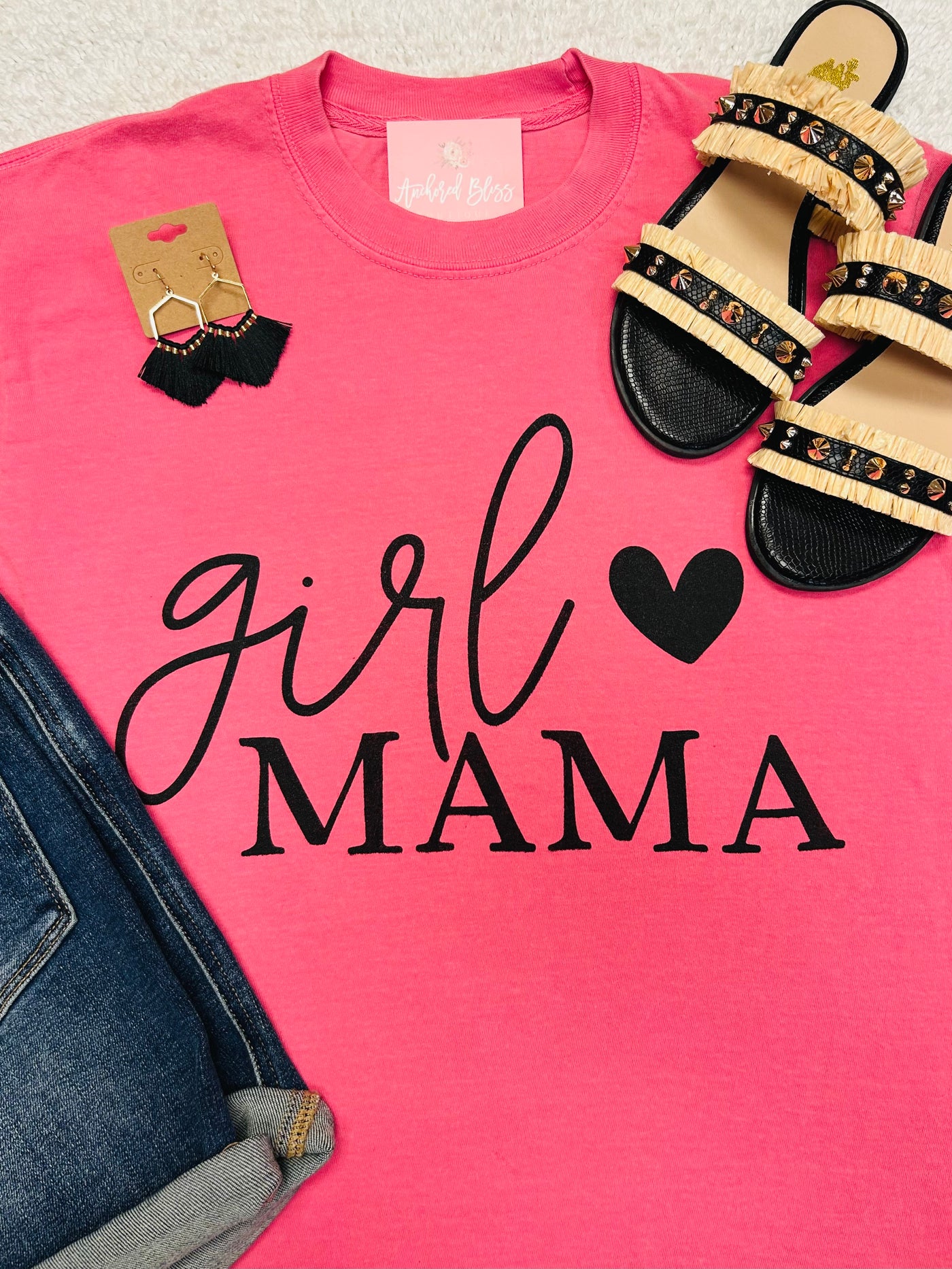 Girl Mama Graphic Tee-Harps & Oli-Shop Anchored Bliss Women's Boutique Clothing Store
