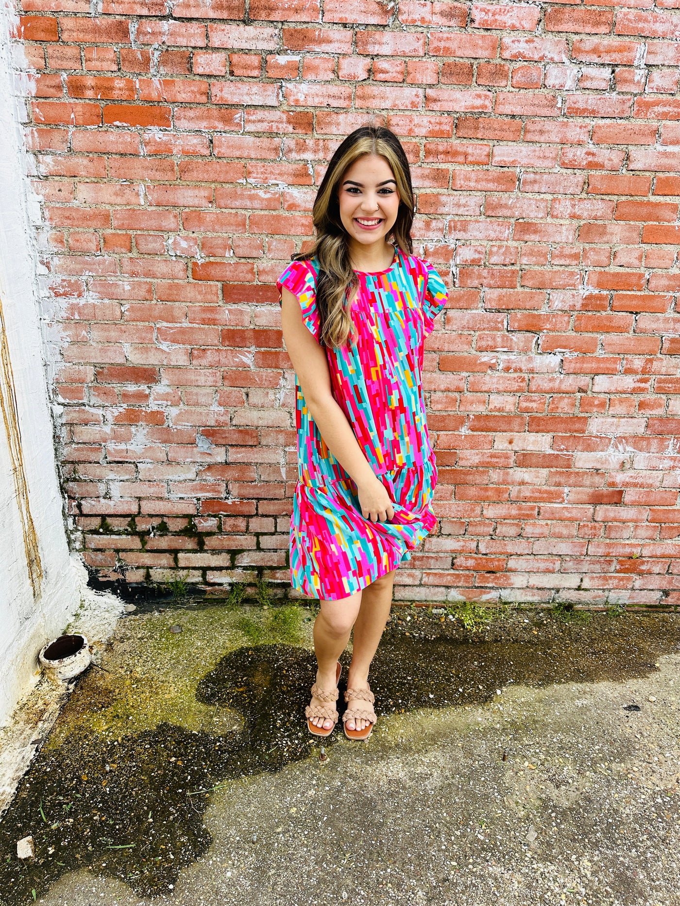 Happier Than Ever Dress • Pink-Emerald Creek-Shop Anchored Bliss Women's Boutique Clothing Store