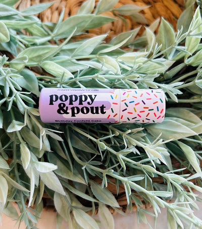 Poppy & Pout Lip Balm • Birthday Confetti Cake-Brittany Carl-Shop Anchored Bliss Women's Boutique Clothing Store