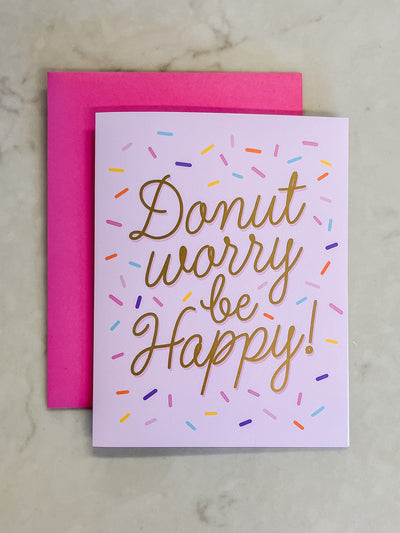 Donut Worry Greeting Card-Mary Square-Shop Anchored Bliss Women's Boutique Clothing Store