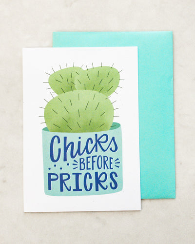 Chicks Before Pricks Valentine's Day Card-Hennel Paper Co.-Shop Anchored Bliss Women's Boutique Clothing Store
