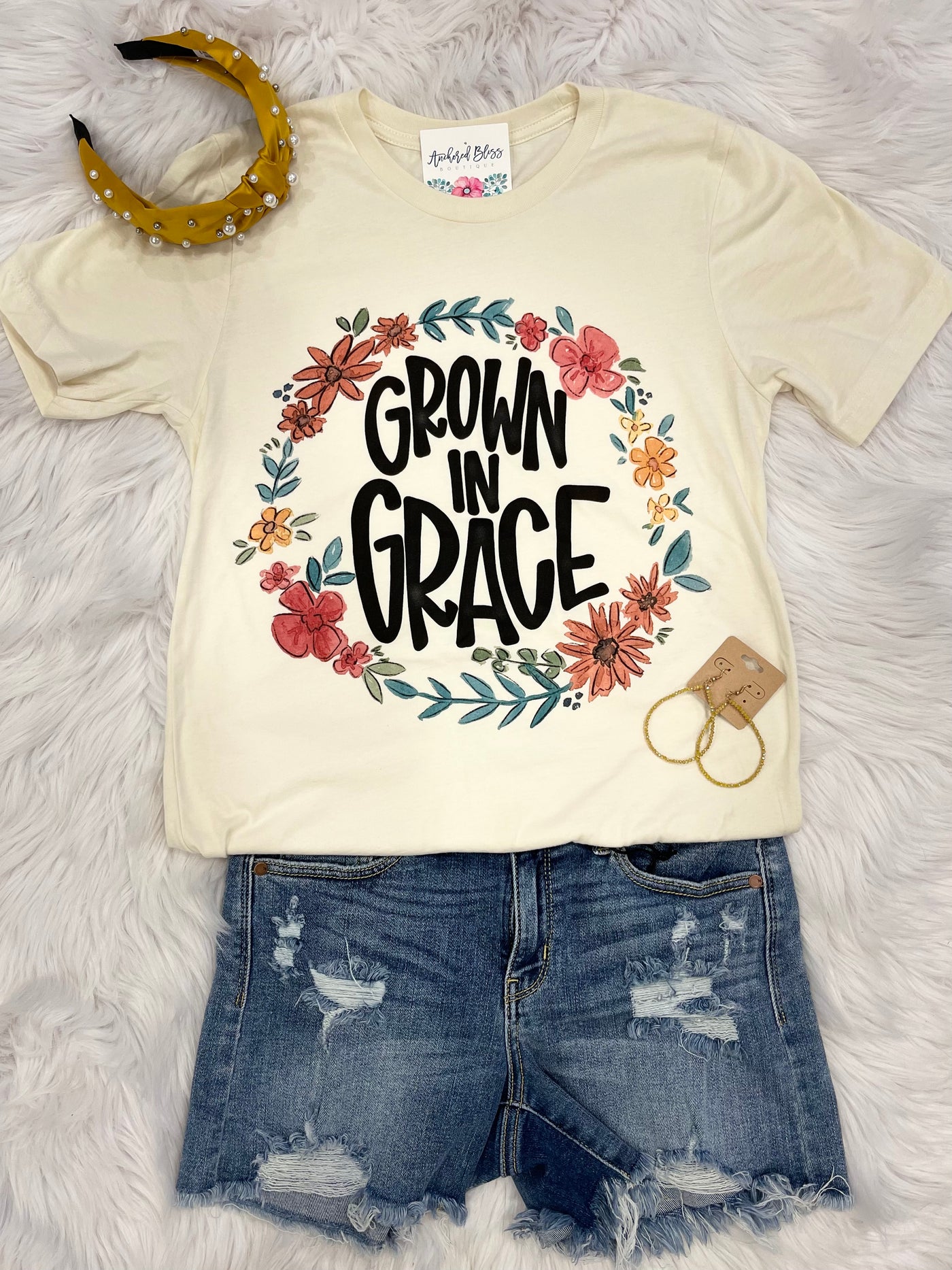 Grown in Grace Graphic Tee-Harps & Oli-Shop Anchored Bliss Women's Boutique Clothing Store