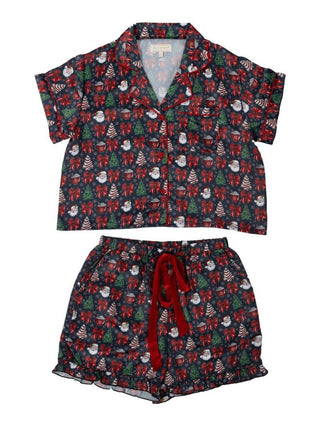 Simply Southern Vintage Santa and Tree Cake Pajama Set-Simply Southern-Shop Anchored Bliss Women's Boutique Clothing Store
