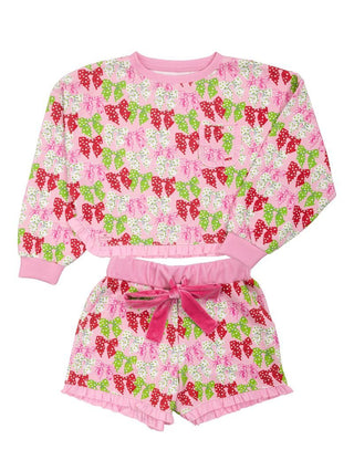 Simply Southern Ruffle Coquette Bow Pajama Set-Simply Southern-Shop Anchored Bliss Women's Boutique Clothing Store