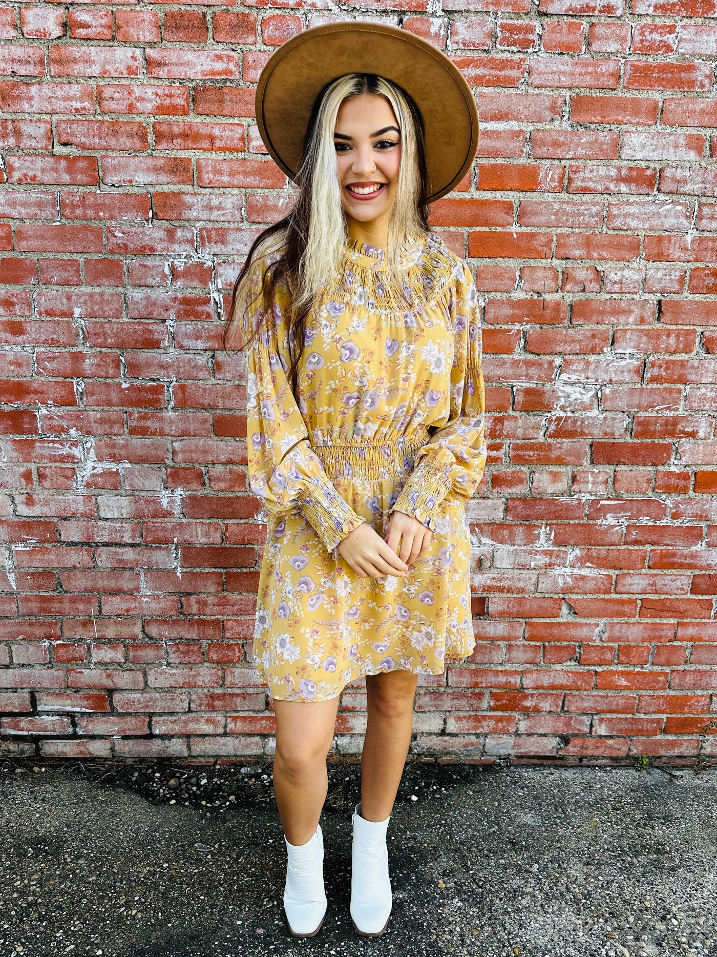 More than the Sunshine Mock Neck Dress • Mustard-Kori-Shop Anchored Bliss Women's Boutique Clothing Store