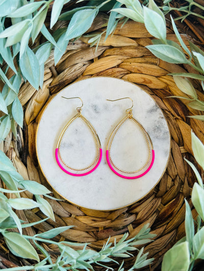 Jayden Teardrop Earrings • Hot Pink-What's Hot-Shop Anchored Bliss Women's Boutique Clothing Store