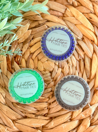 Hotline Hair Ties Trio • Blue-Stacey Kluttz-Shop Anchored Bliss Women's Boutique Clothing Store