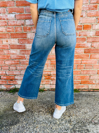 Judy Blue Until Next Time Wide Leg Crop Jeans-Judy Blue-Shop Anchored Bliss Women's Boutique Clothing Store