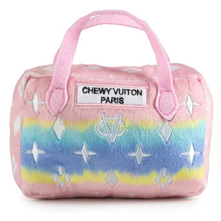 Pink Checker Chewy Vuiton Handbag Dog Toy • Large-Stacey Kluttz-Shop Anchored Bliss Women's Boutique Clothing Store