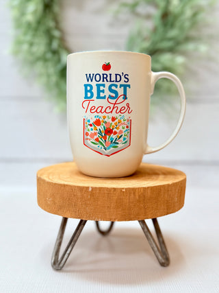 World’s Best Teacher Coffee Mug-Brittany Carl-Shop Anchored Bliss Women's Boutique Clothing Store