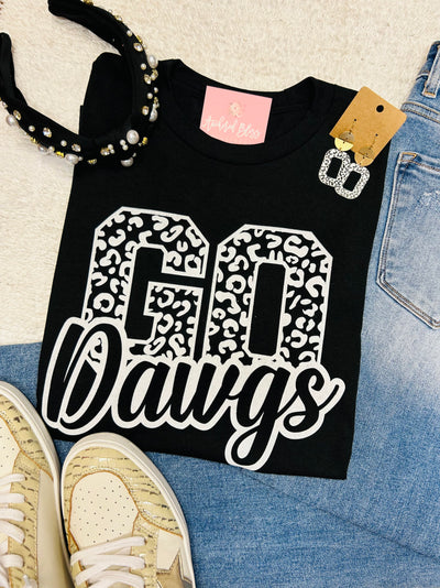 Go Dawgs Leopard Graphic Tee-Harps & Oli-Shop Anchored Bliss Women's Boutique Clothing Store