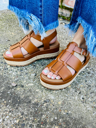 Shining Brightly Platform Sandals • Brown-Tracy Zelenuk-Shop Anchored Bliss Women's Boutique Clothing Store