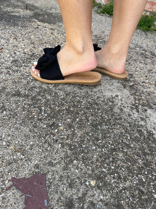 Let’s Meet Up Bow Sandals • Black-JP Original Corp-Shop Anchored Bliss Women's Boutique Clothing Store