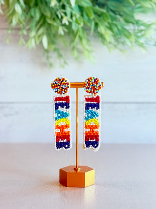 Beaded Teacher Earrings-Brittany Carl-Shop Anchored Bliss Women's Boutique Clothing Store
