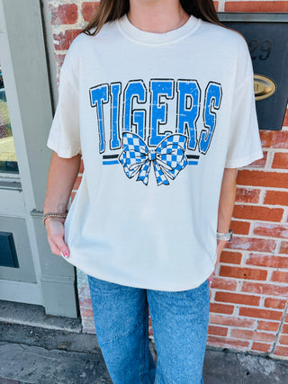Tigers Block & Bow Graphic Tee-Harps & Oli-Shop Anchored Bliss Women's Boutique Clothing Store