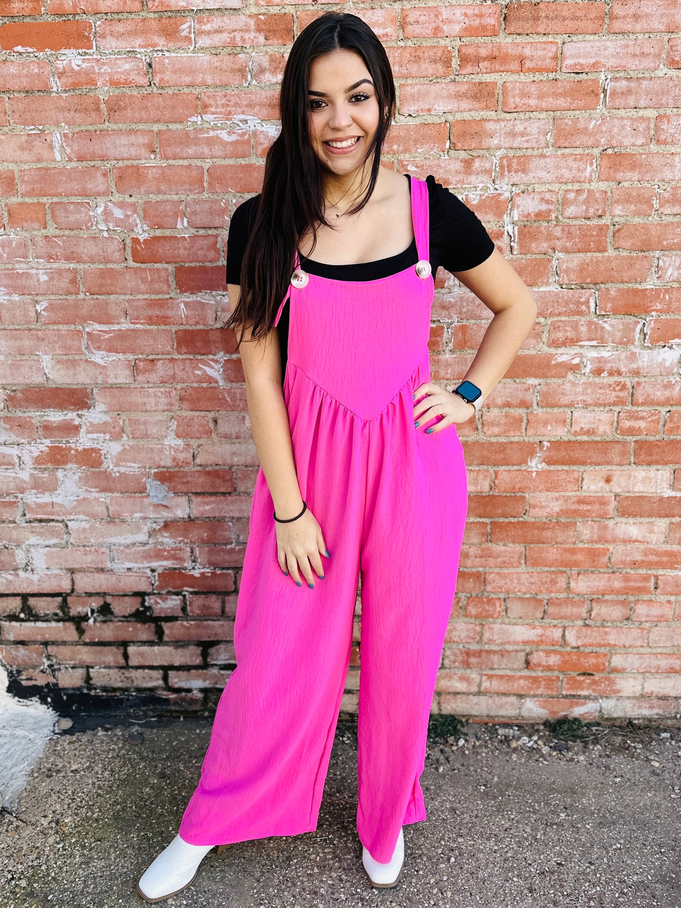 Heard About You Jumpsuit • Pink-Lovely Melody-Shop Anchored Bliss Women's Boutique Clothing Store