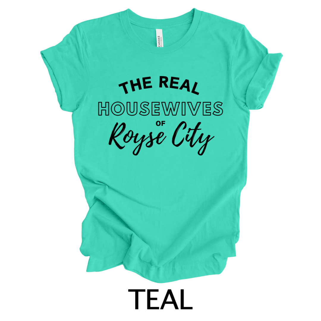 Real Housewives Graphic Sweatshirt & Tee • Teal-Harps & Oli-Shop Anchored Bliss Women's Boutique Clothing Store
