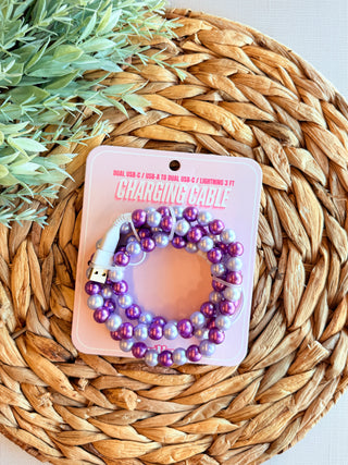Beaded Universals Charger • Purple Pearl-Brittany Carl-Shop Anchored Bliss Women's Boutique Clothing Store