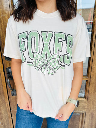 Foxes Block & Bow Graphic Tee-Harps & Oli-Shop Anchored Bliss Women's Boutique Clothing Store