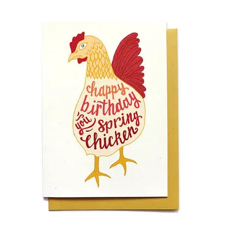 Spring Chicken Birthday Card-Tracy Zelenuk-Shop Anchored Bliss Women's Boutique Clothing Store