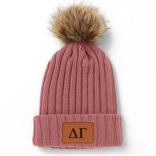 Sorority Pom Pom Beanie Hat-Sorority Shop-Delta Gamma-Shop Anchored Bliss Women's Boutique Clothing Store