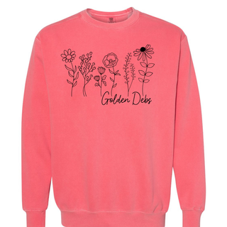 Debs Floral Sweatshirt on Comfort Colors-Harps & Oli-Shop Anchored Bliss Women's Boutique Clothing Store