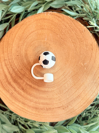 Soccer Ball Straw Toppers-Brittany Carl-Shop Anchored Bliss Women's Boutique Clothing Store