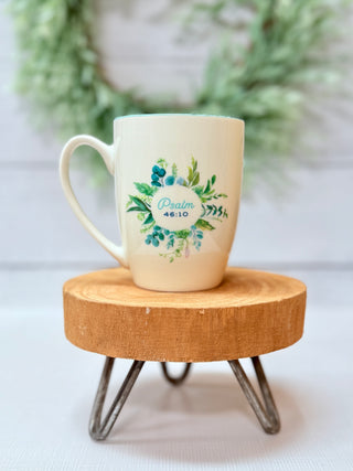 Be Still & Know Teal Leaves Coffee Mug-Brittany Carl-Shop Anchored Bliss Women's Boutique Clothing Store