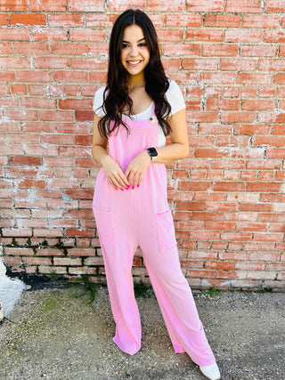 What a Wonderful Day Corded Jumpsuit • Pink-Tracy Zelenuk-Shop Anchored Bliss Women's Boutique Clothing Store