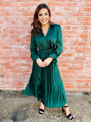 All Because of You Long Sleeve Dress • Green-She+Sky-Shop Anchored Bliss Women's Boutique Clothing Store