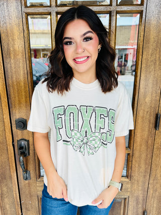 Foxes Block & Bow Graphic Tee-Harps & Oli-Shop Anchored Bliss Women's Boutique Clothing Store