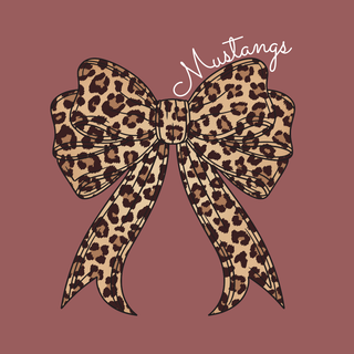 Mustangs Leopard Bow Graphic Tee-Harps & Oli-Shop Anchored Bliss Women's Boutique Clothing Store