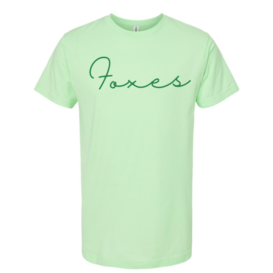 Foxes Color on Color Graphic Sweatshirt & Tee • Green-Harps & Oli-Shop Anchored Bliss Women's Boutique Clothing Store