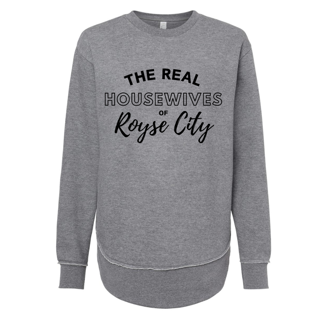 Real Housewives Graphic Sweatshirt & Tee • Deep Heather Grey-Harps & Oli-Shop Anchored Bliss Women's Boutique Clothing Store