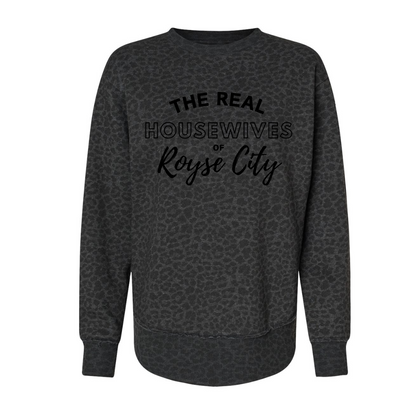 Real Housewives Graphic Sweatshirt & Tee • Black Leopard-Harps & Oli-Shop Anchored Bliss Women's Boutique Clothing Store