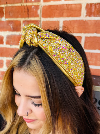 Shine Bright Sequin Headband • Gold-Medy Jewelry-Shop Anchored Bliss Women's Boutique Clothing Store