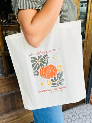 Praise Him in Every Season Fall Tote-Harps & Oli-Shop Anchored Bliss Women's Boutique Clothing Store
