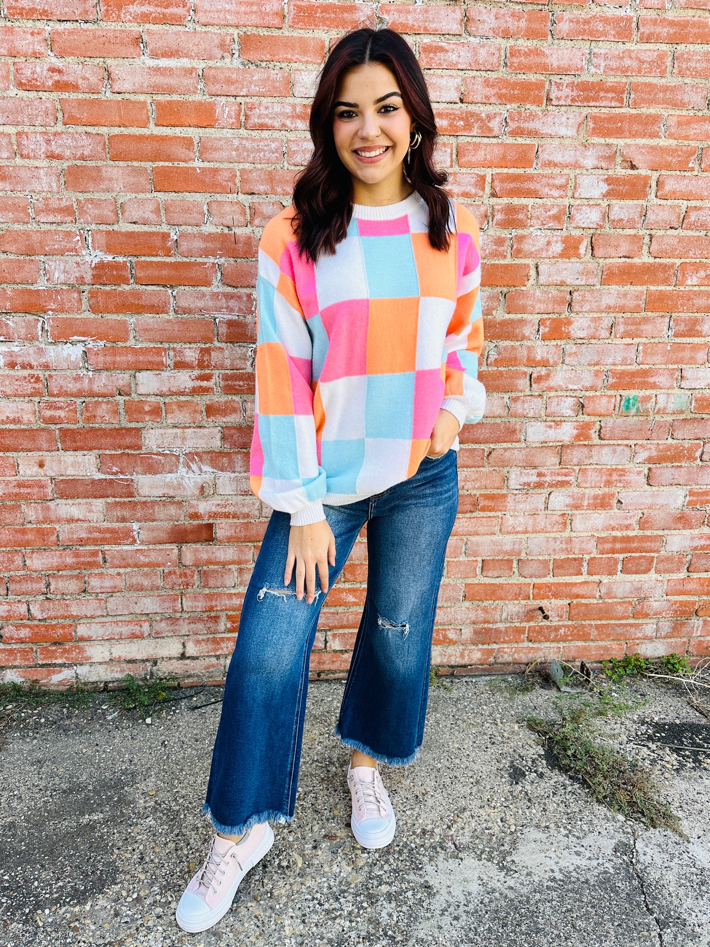 Holding You Tight Multicolor Sweater-Bibi-Shop Anchored Bliss Women's Boutique Clothing Store